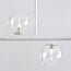 Suspension Asun 4 lumières - cadre blanc avec globes transparents