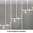Lampe suspendue Aster avec cadre blanc et boules en verre transparent