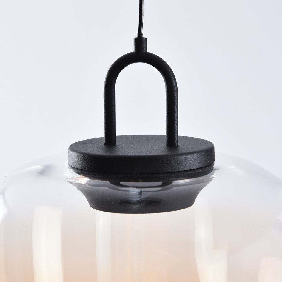 Hanglamp van amber glas met verloop Zahra - 3-staps dimbaar