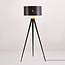 Tripod vloerlamp Tessuto met stoffen kap