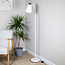 Retro vloerlamp wit - Arch