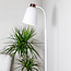 Retro vloerlamp wit - Arch