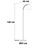 Retro vloerlamp wit - Arch