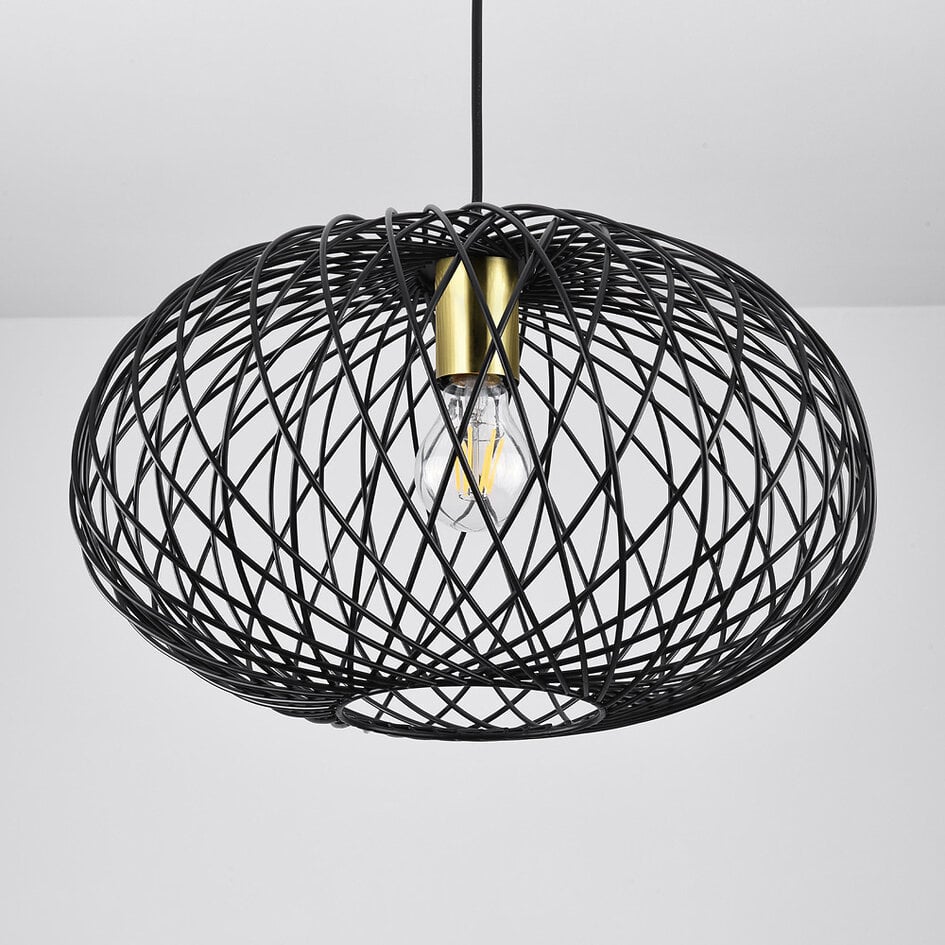 Hanglamp Jaula in zwart metaal