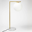 Lampe de table minimaliste en verre blanc laiteux - Jeana