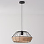 Lampe suspendue industrielle en rotin - Mimbre
