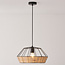 Lampe suspendue industrielle en rotin - Mimbre
