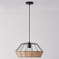 Lampe suspendue industrielle en rotin - Mimbre