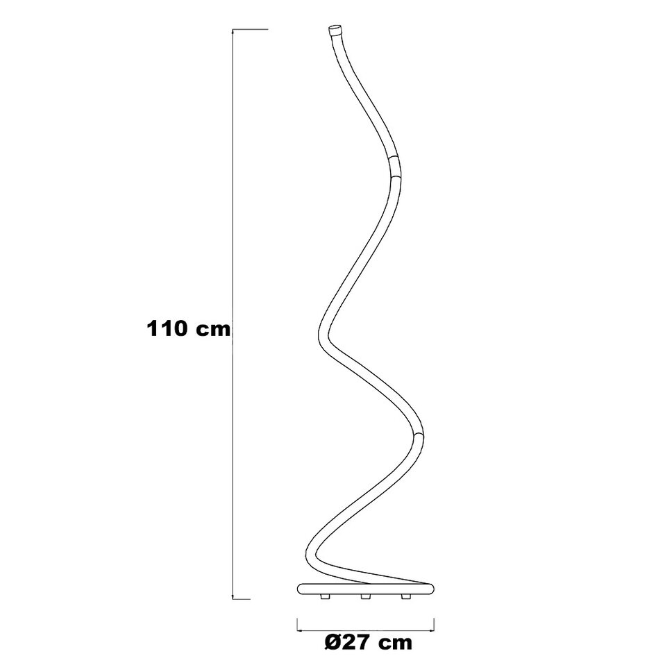 Minimalistische vloerlamp met spiraalvorm - Viver