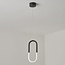 Design hanglamp Rohr - zwart met geïntegreerde LED