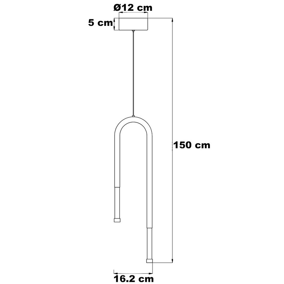 Staaf hanglamp zwart - Rura