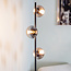 Vloerlamp met smoke grijs glas, 3-lichts - Musta