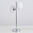Lampe de table avec verre de lait, 2 lumières - Chrome
