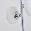 Lampe de table avec verre de lait, 2 lumières - Chrome
