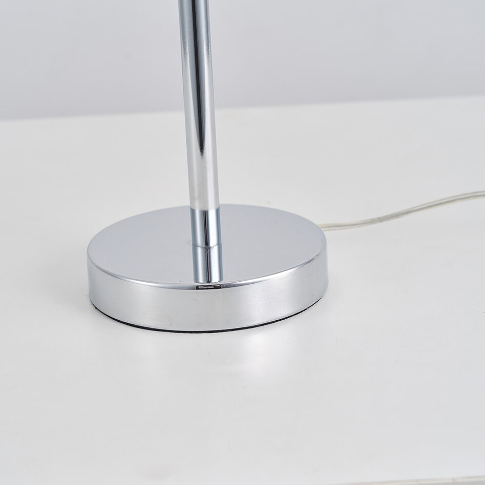 2-lichts tafellamp Kroom met melkglas