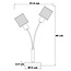 Lampe de table luxueuse Altin 2 lumières en noir à abat-jour doré nid d'abeille