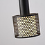 5-lichts hanglamp Fosco - matzwart met honingraat design