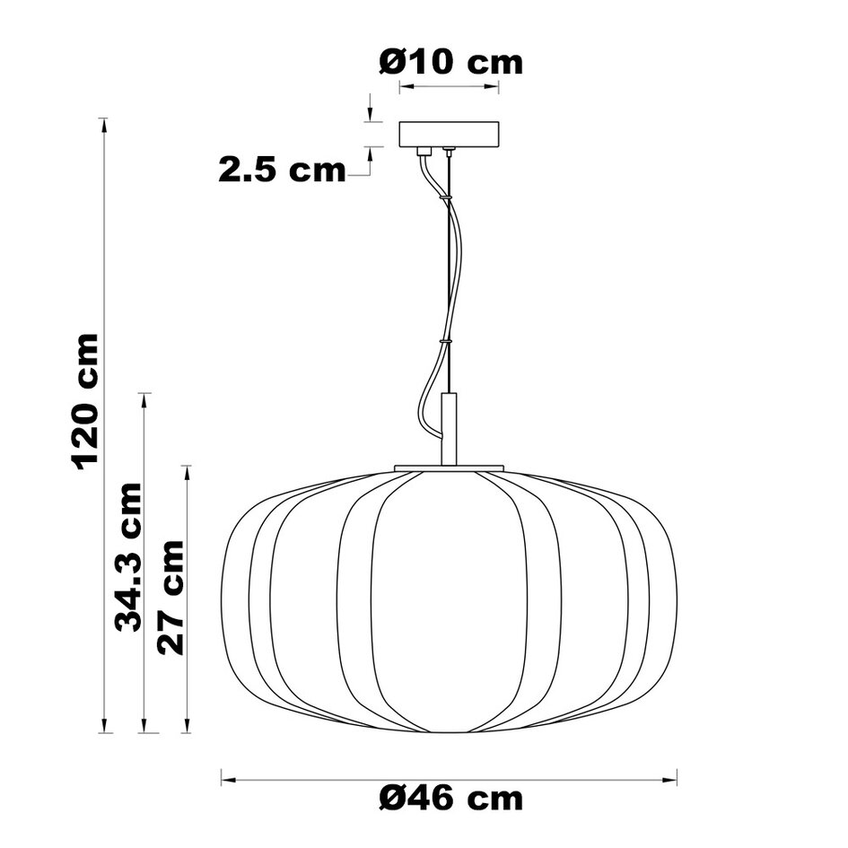 Hanglamp met wit glas - Kozma