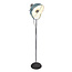 Staande lamp Lazos in blauw met kantelbare kap