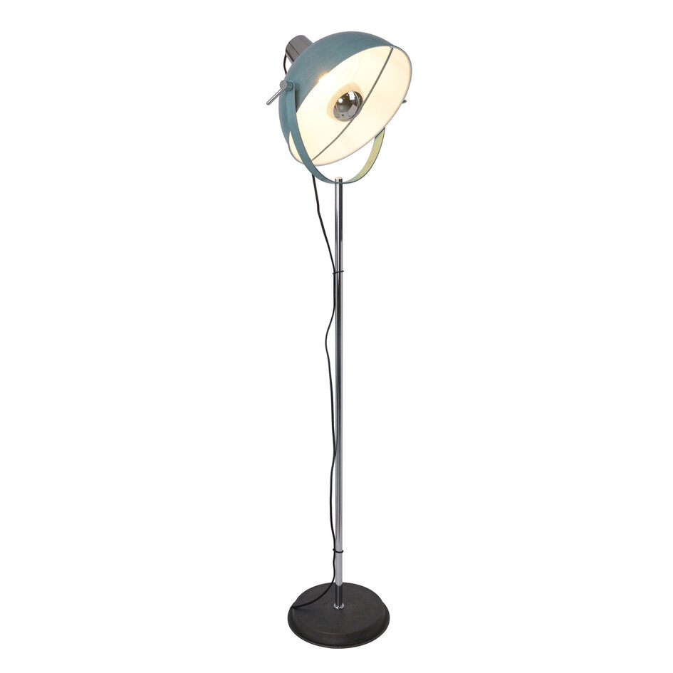 Lampadaire avec abat-jour inclinable Lazos - bleu