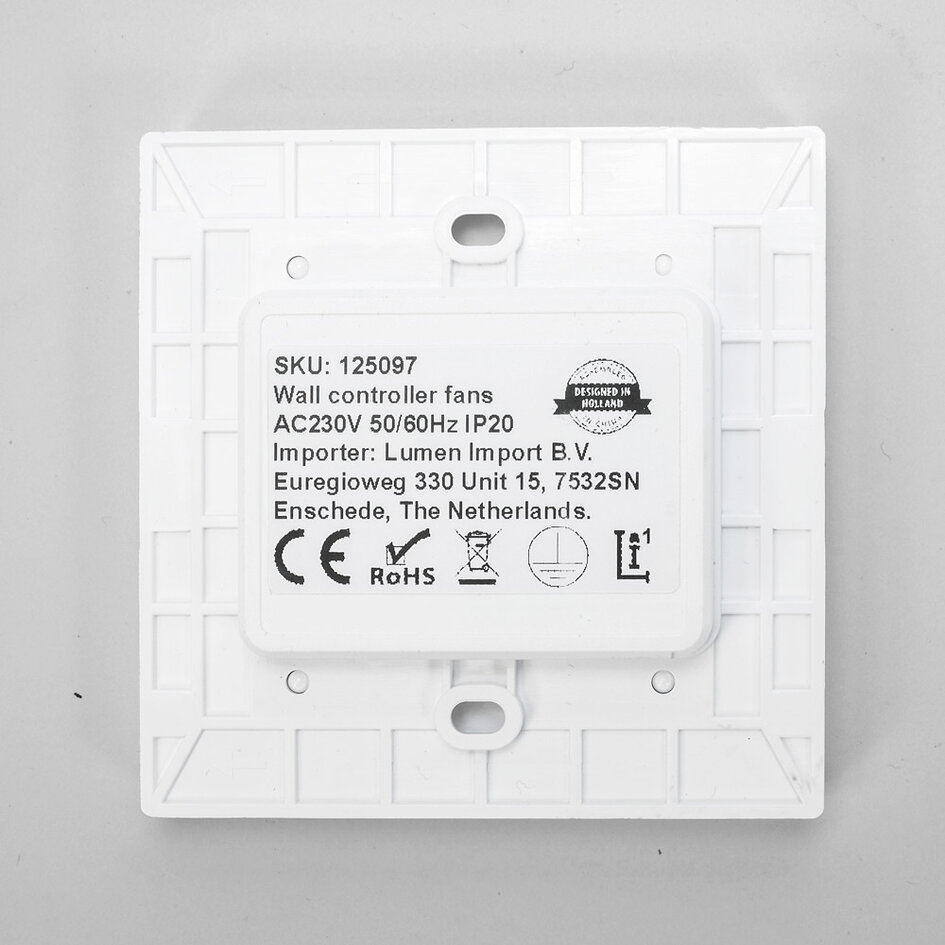 Interrupteur mural pour ventilateurs de plafond, Attention : ne convient pas à tous les modèles