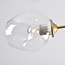 Suspension design 7 lumières en doré avec verre transparent - Melody