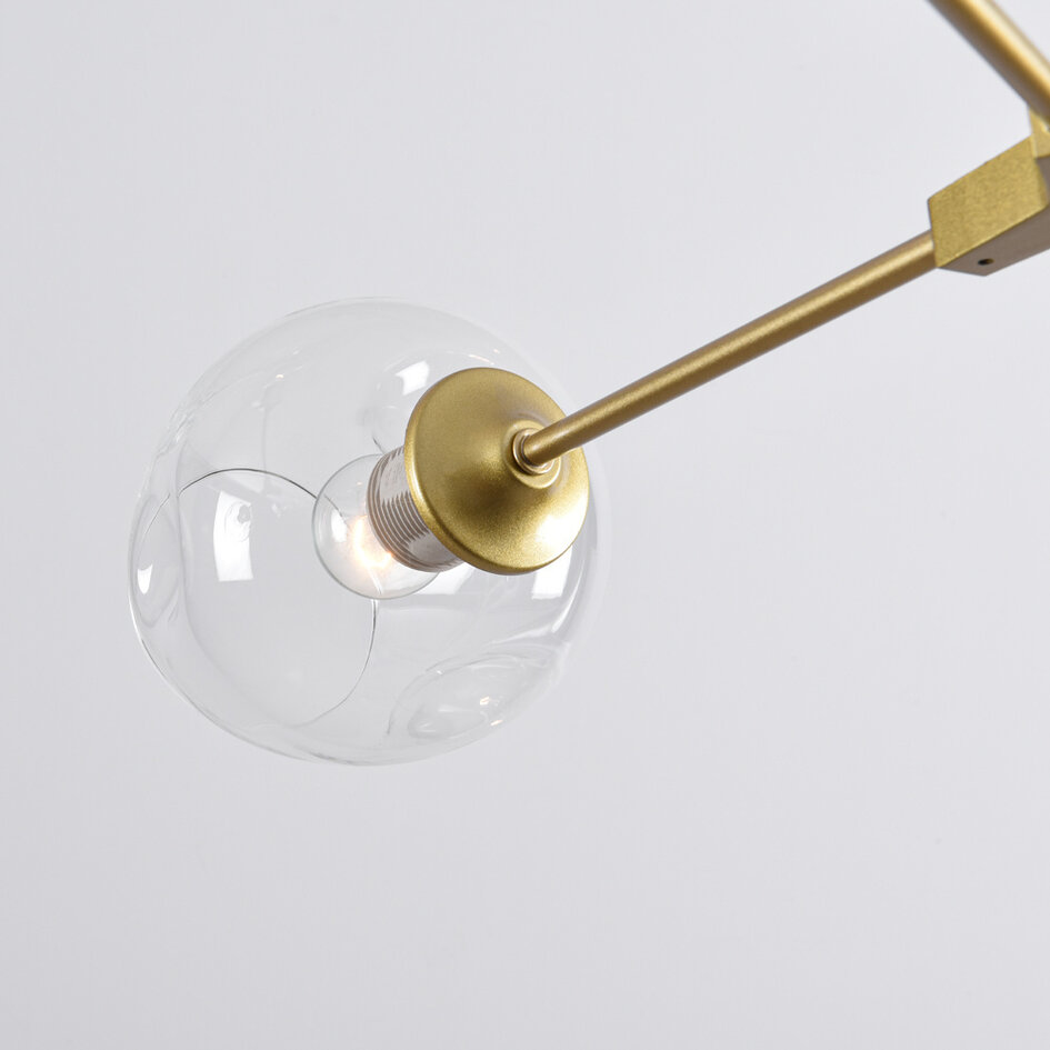 7-lichts goud met transparant glas - Melodie