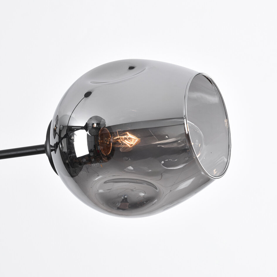 5-lichts zwart met rookglas - Thalia