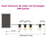 Guirlande lumineuse solaire 20 m, 20 ampoules forme W, panneau 20W