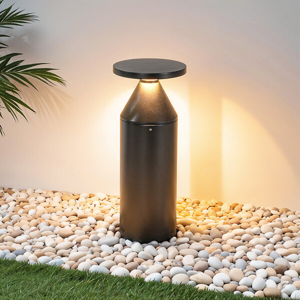 Zwarte staande buitenlamp Ailo - 30 cm met geïntegreerde LED
