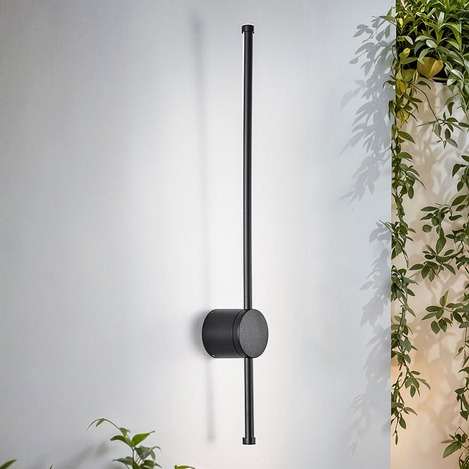 Zwarte moderne wandlamp 65 cm, 12W - Marny