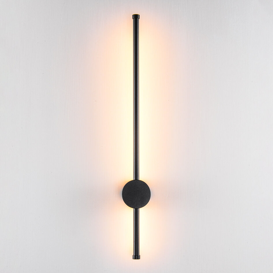 Zwarte moderne wandlamp 65 cm, 12W - Marny