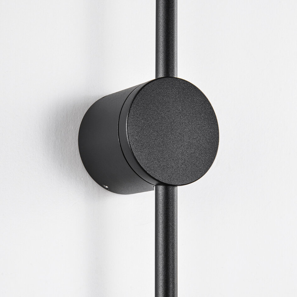 Zwarte moderne wandlamp 65 cm, 12W - Marny