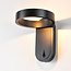 Zwarte wandlamp met draaibare ring - Starla