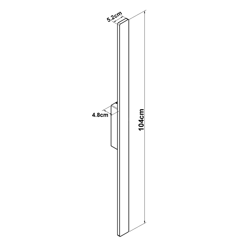 Moderne zwarte wandlamp - Tyge