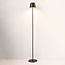 Minimalistische zwarte staande lamp Jytte - dimbaar