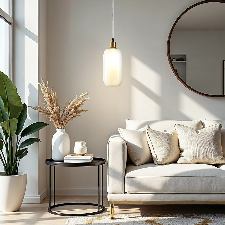 Hanglamp Anne met melkwit glas en kleurverloop