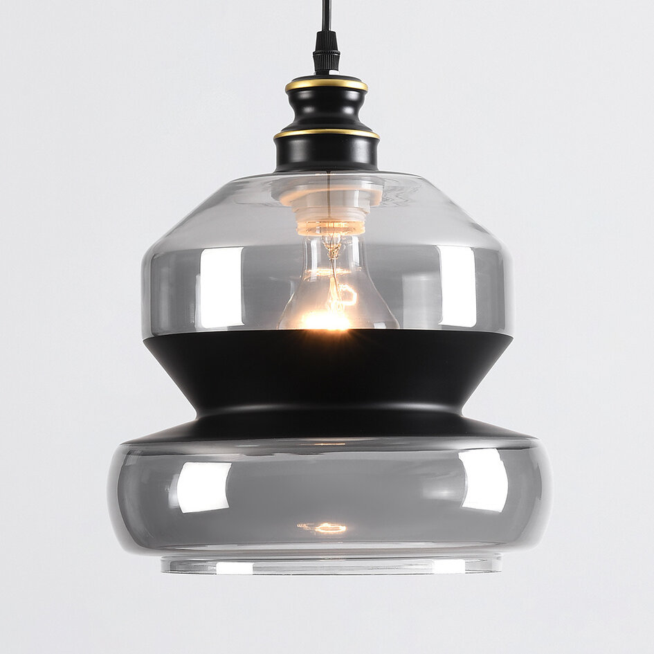 1-lichts hanglamp Sofie - breed glas