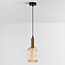Suspension Sita en verre nervuré allongé