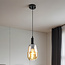 1-lichts hanglamp Mala - langwerpig glas