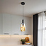1-lichts hanglamp Mala - langwerpig glas