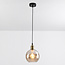 1-lichts hanglamp Liya cognac glas