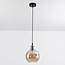 Lampe suspendue à 1 lumière Liya verre cognac