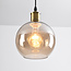 Suspension 1 lumière Liya en verre cognac