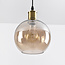 Lampe suspendue à 1 lumière Liya verre cognac