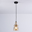 Lampe suspendue à 1 lumière Trinidad avec verre ambré - variante 2