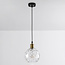 Suspension 1 lumière Verona transparente - verre rond courbé
