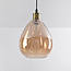 Suspension 1 lumière Verona ambre - verre lisse en forme de goutte