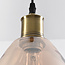Suspension 1 lumière Verona ambre - verre lisse en forme de goutte
