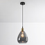 Suspension Verona fumée 1 lumière - verre lisse en forme de larme